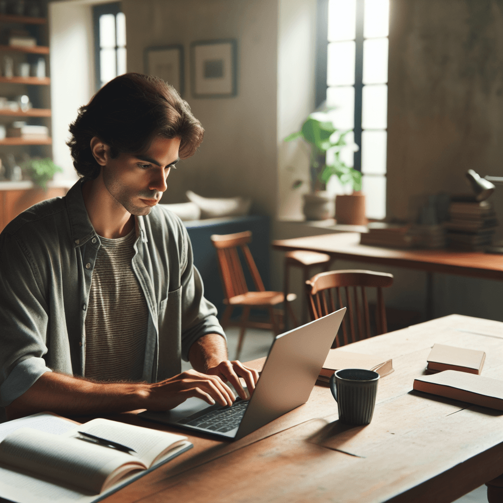 Freelance pisatelj za računalnikom