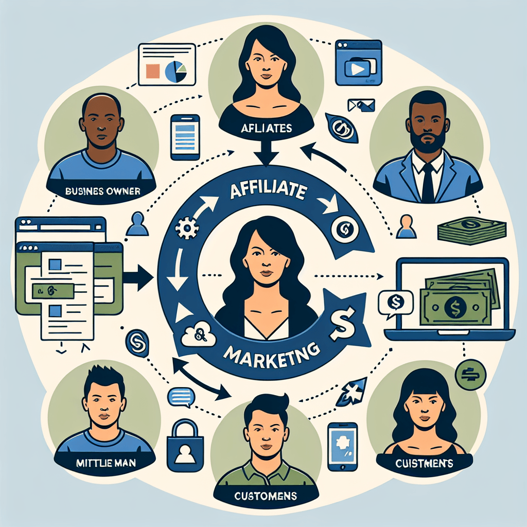 grafični prikaz affiliate marketinga